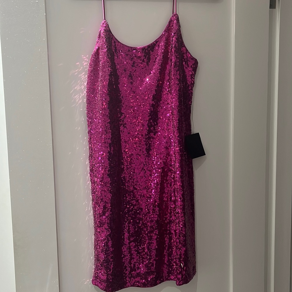 Lulus pink sequin dress